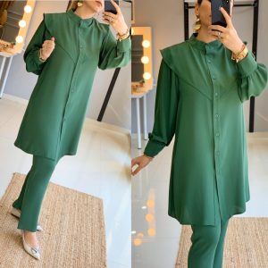 Tunik takım ithal krep kumaş