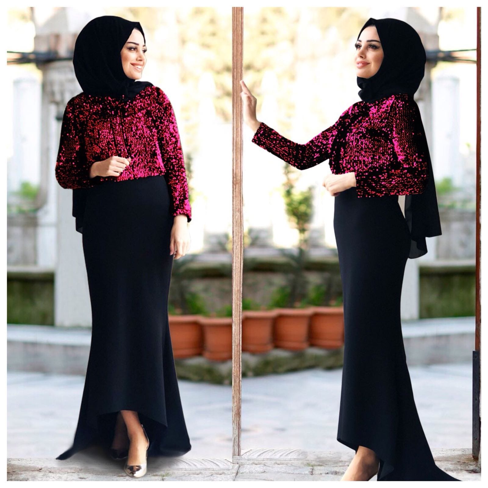 Pul payet bluz etek abiye takım