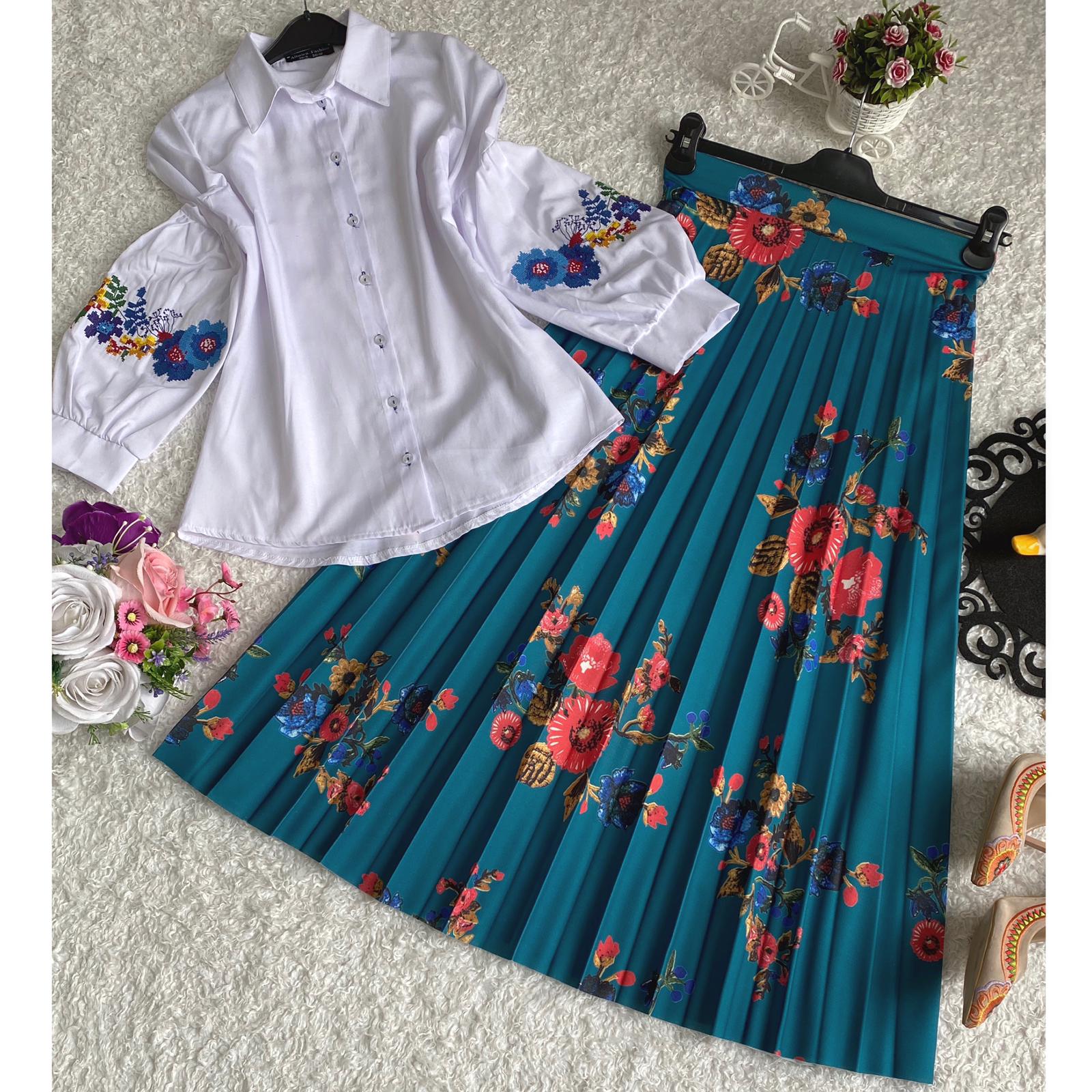 Gömlek Etek kombin - Görsel 5