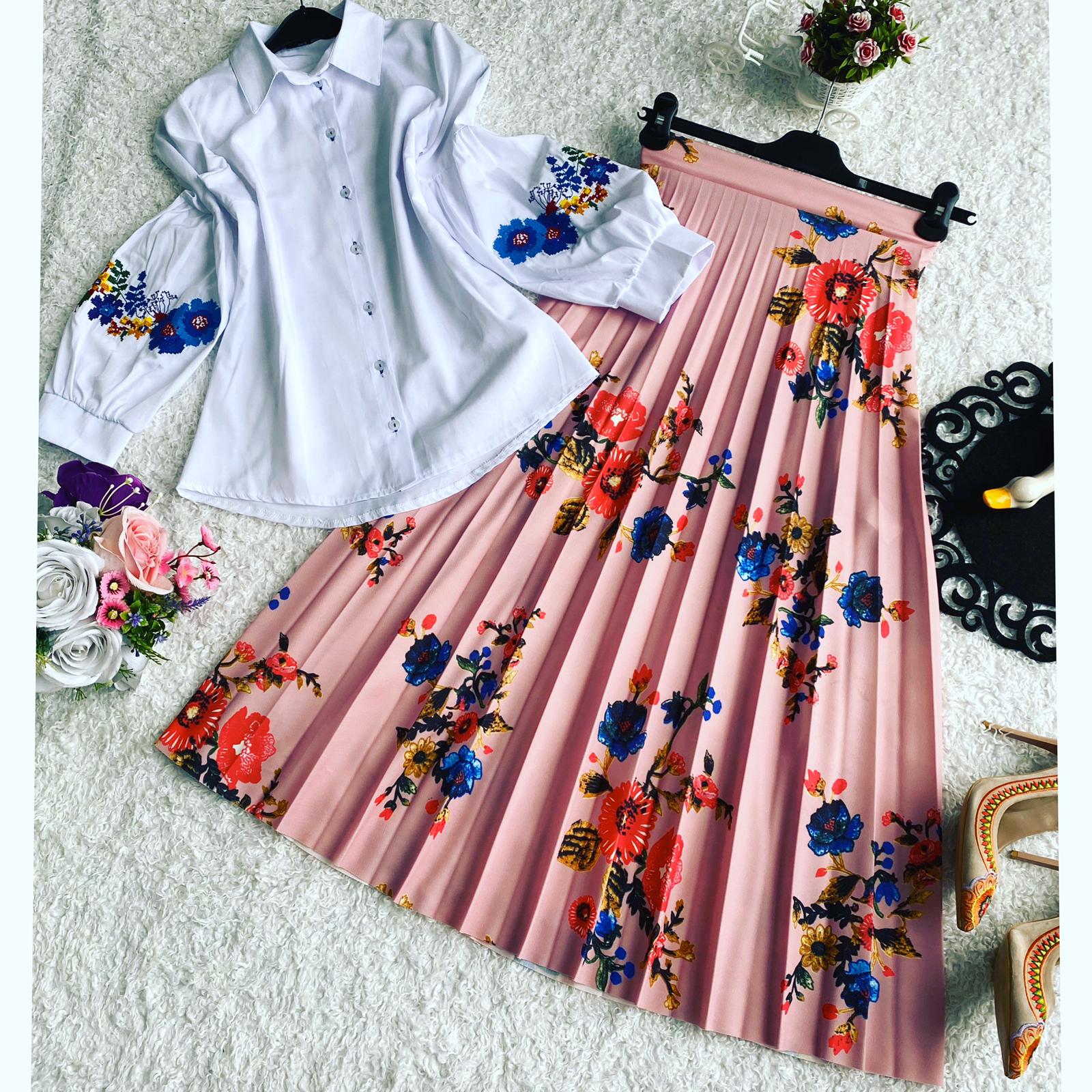 Gömlek Etek kombin - Görsel 4