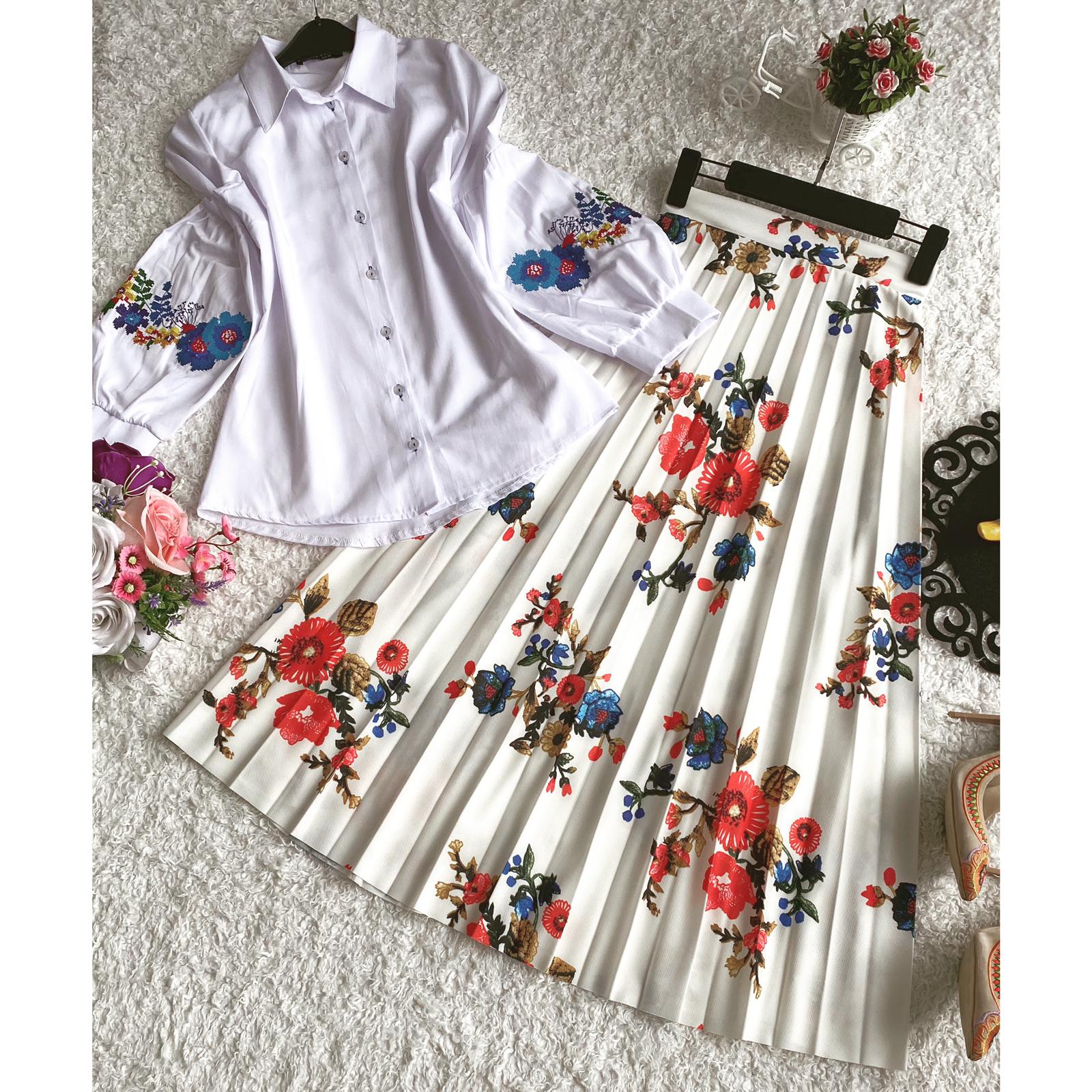 Gömlek Etek kombin - Görsel 3