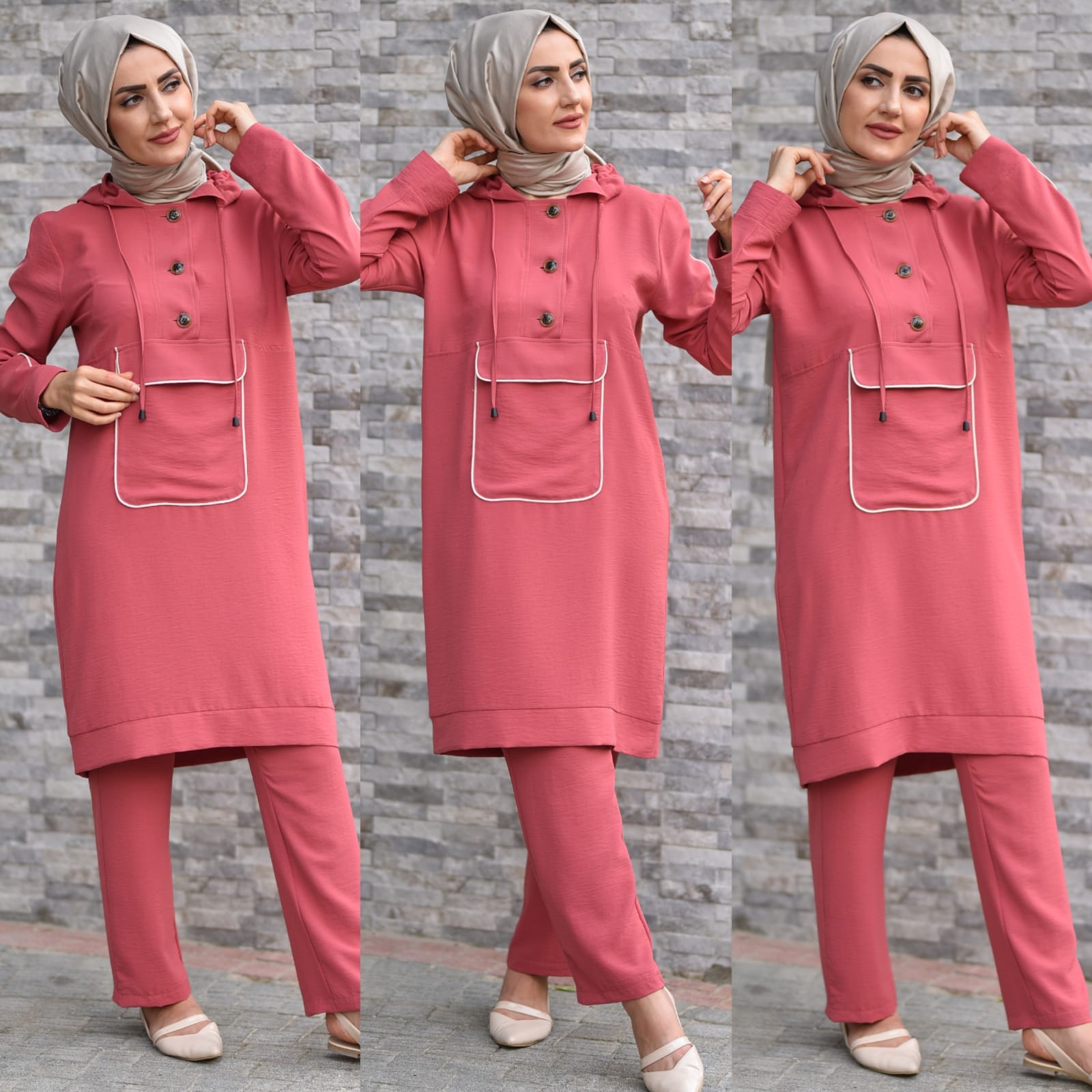 Cepli spor Tunik pantolon takım - Görsel 4