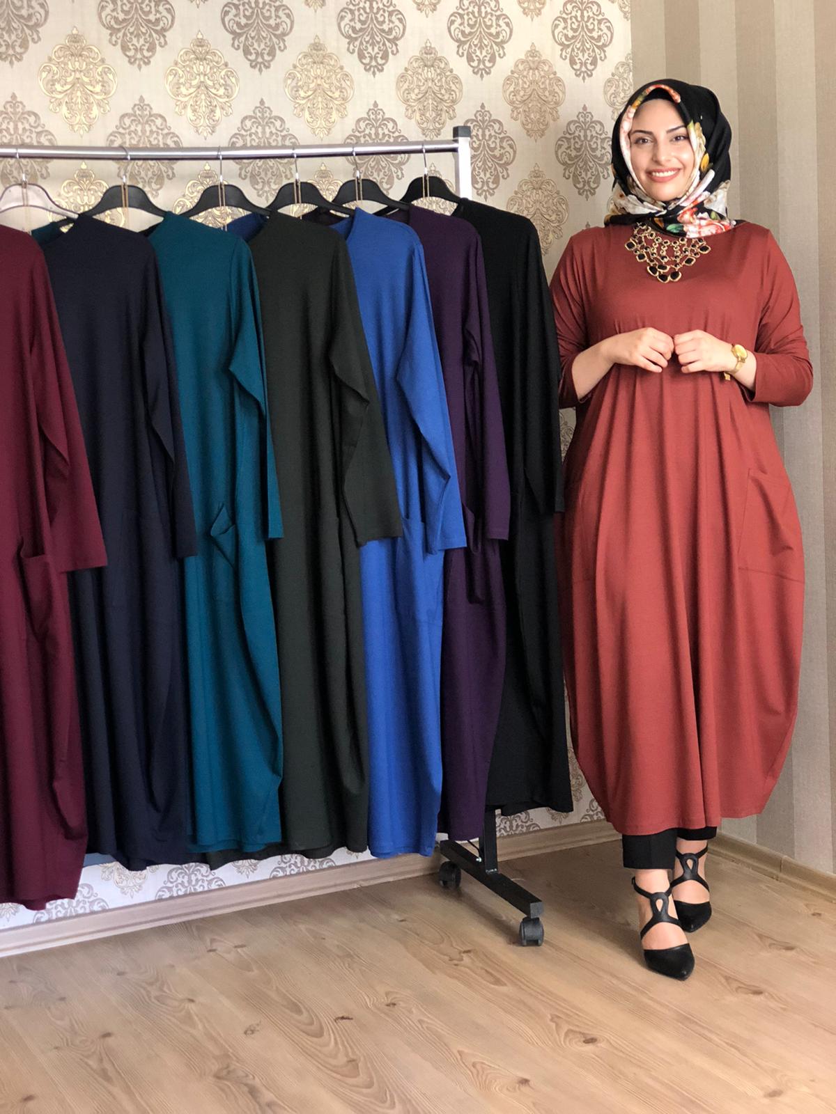 Büyük beden pamuk penye kumaş tunik