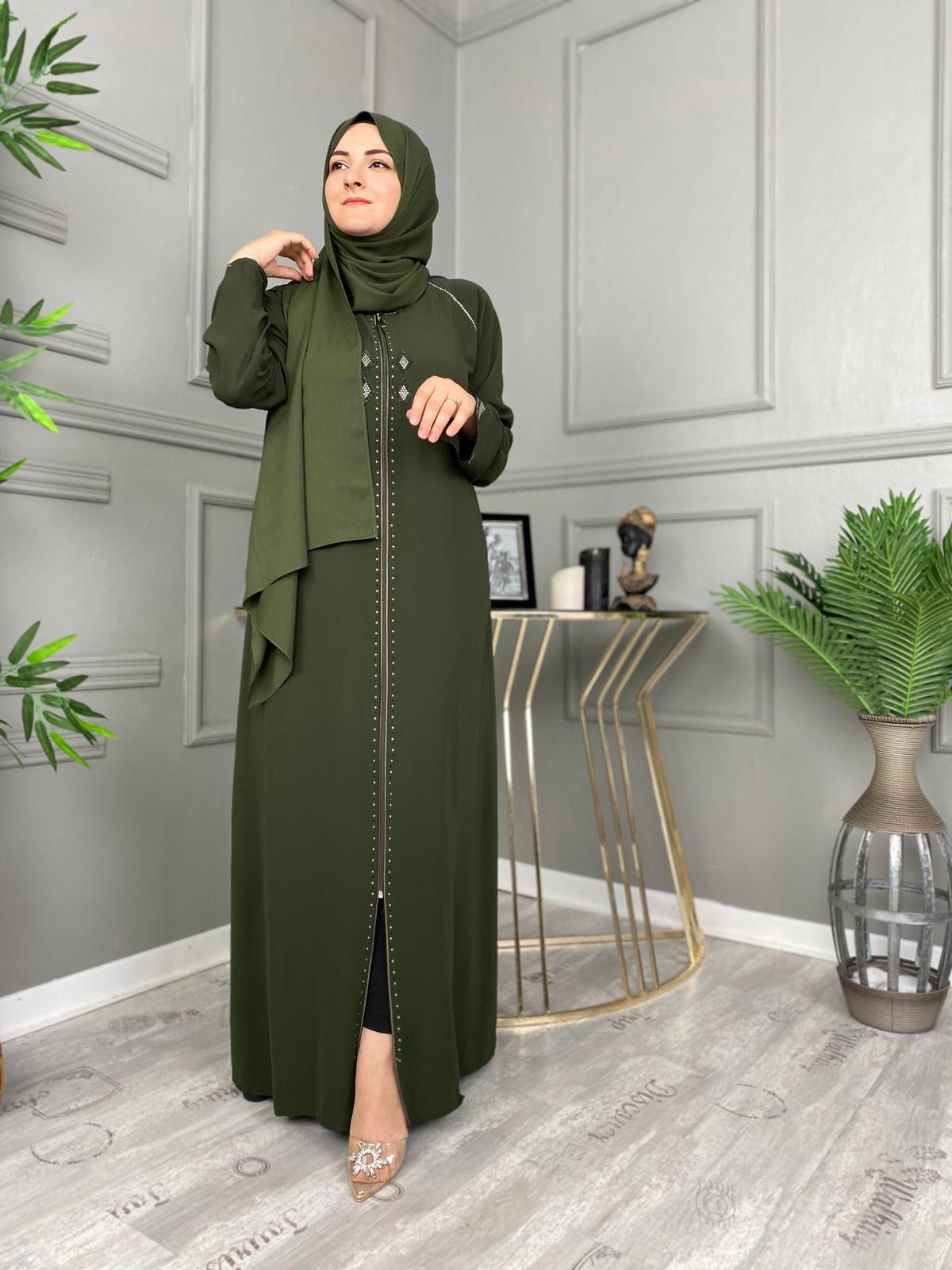 Medine İpeği kumaşı ferace - Görsel 2