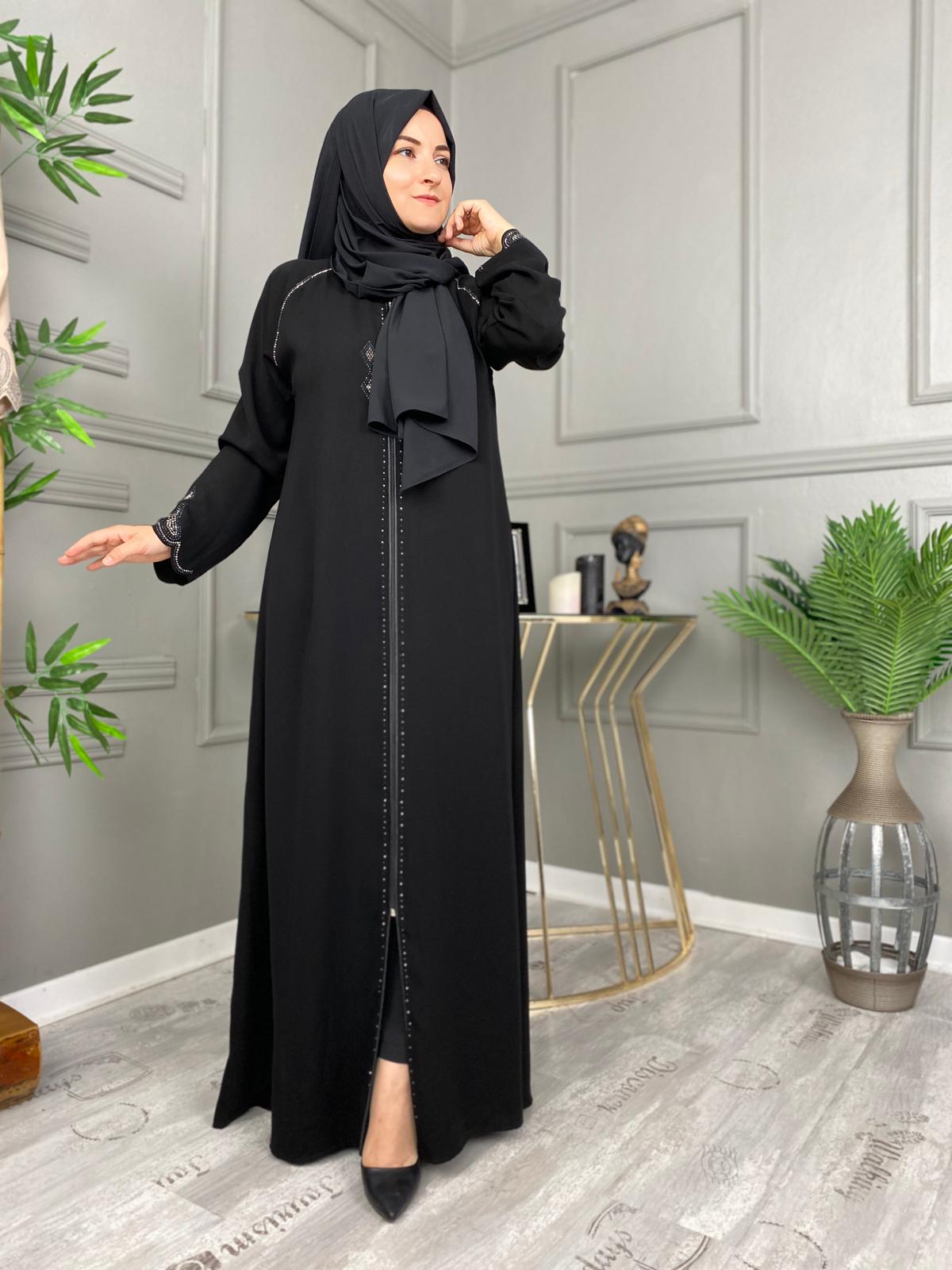 Medine İpeği kumaşı ferace - Görsel 5