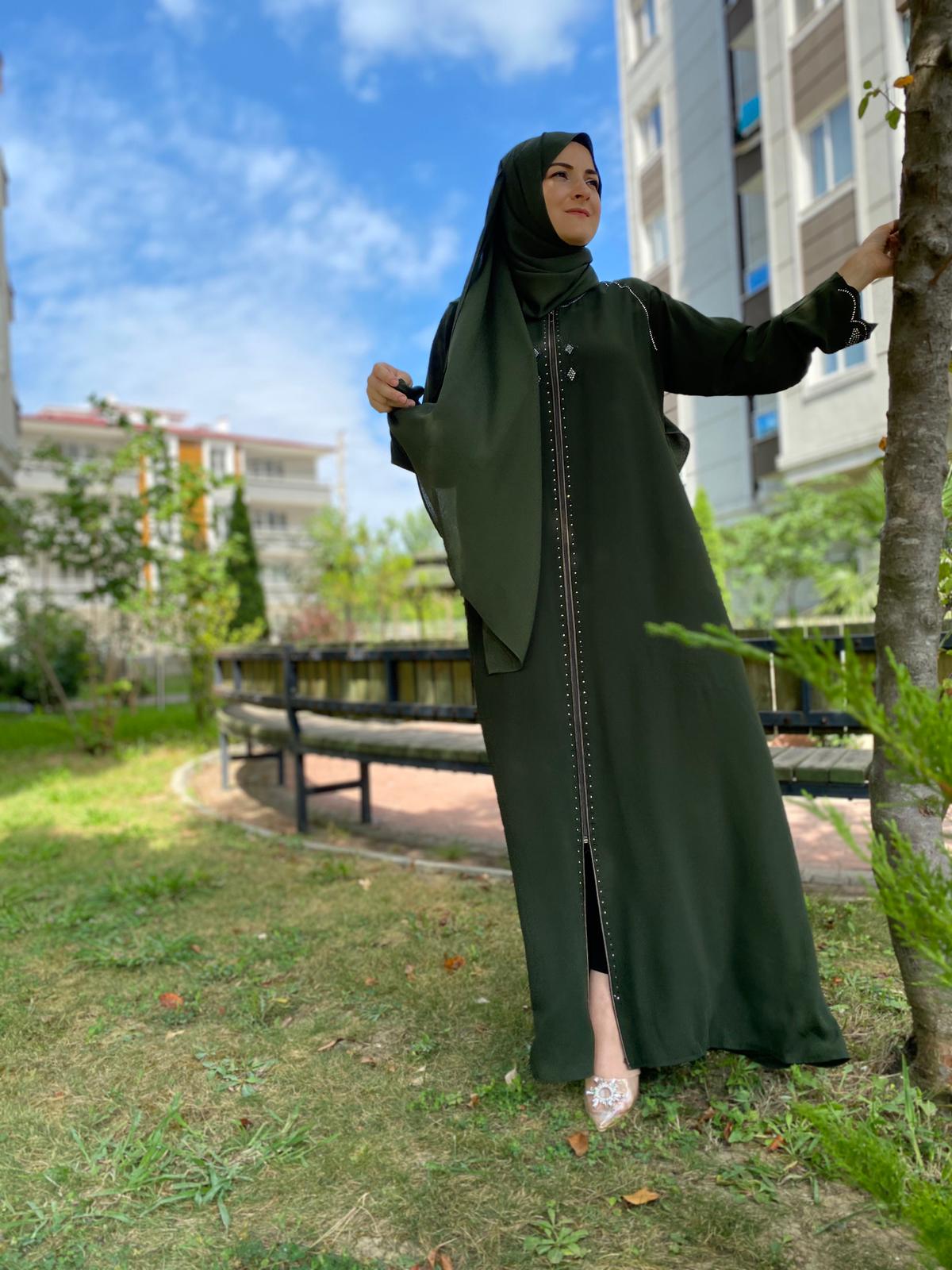 Medine İpeği kumaşı ferace - Görsel 6