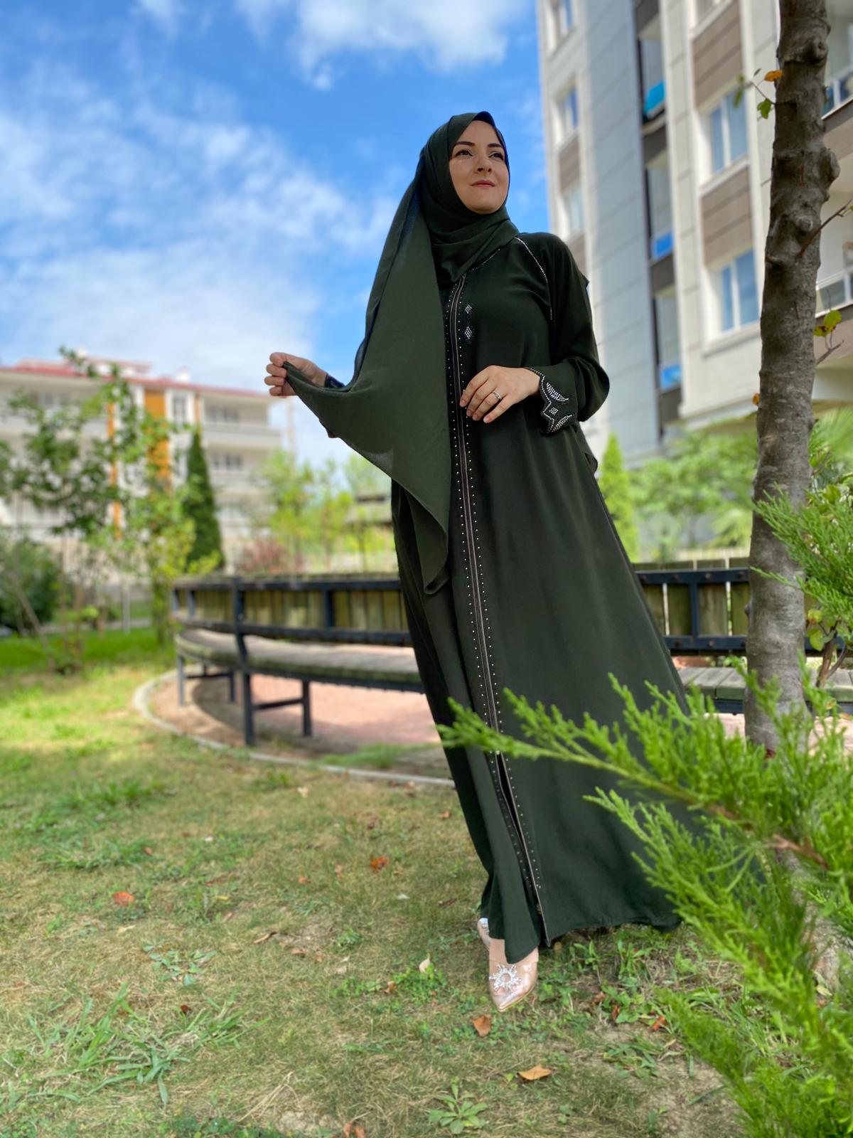 Medine İpeği kumaşı ferace - Görsel 8