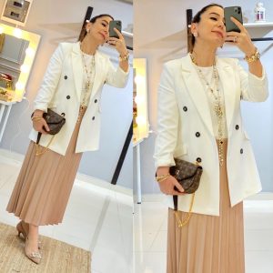 Blazer Ceket double krep kumaş
