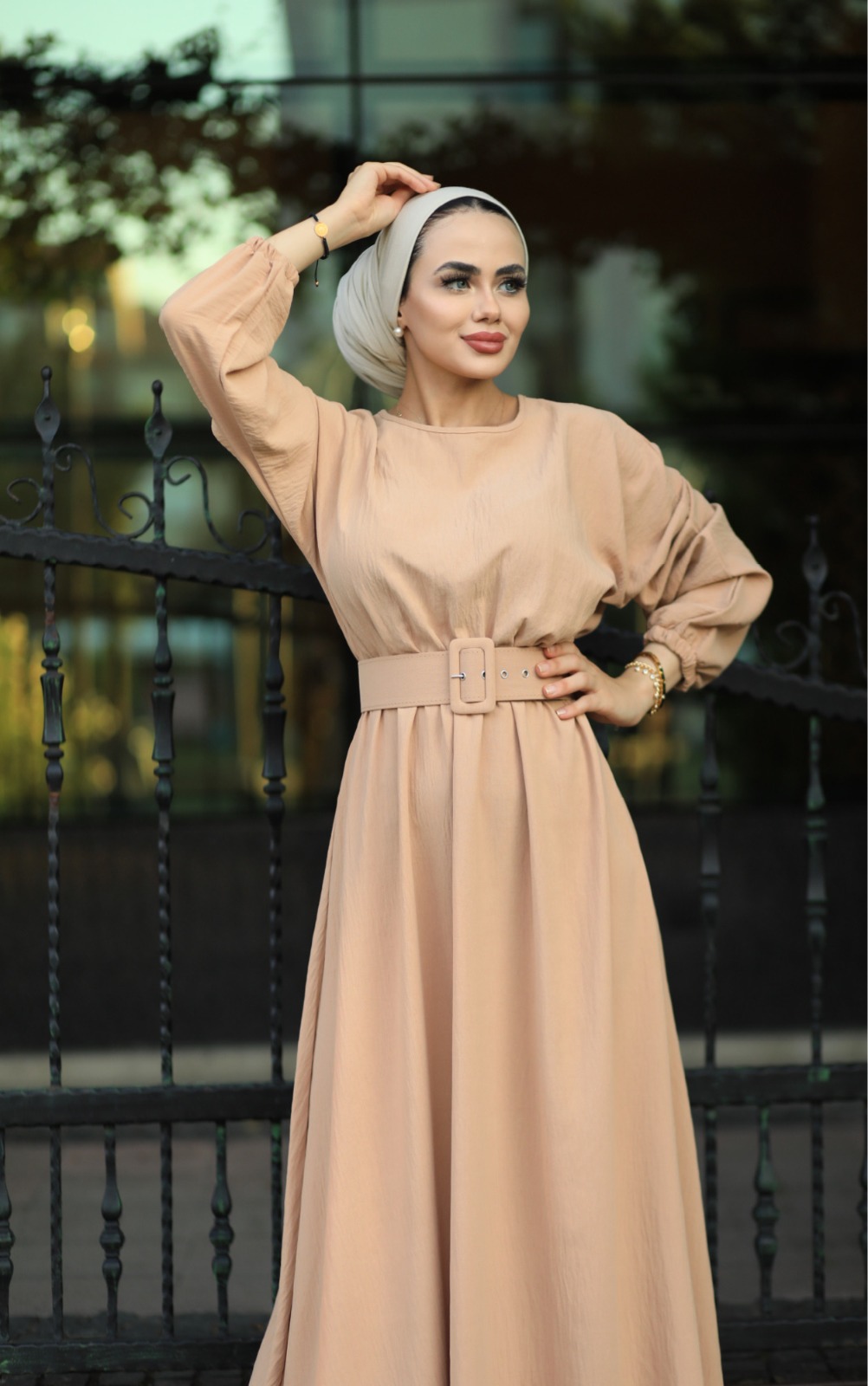 Mevlana model elbise - Görsel 9