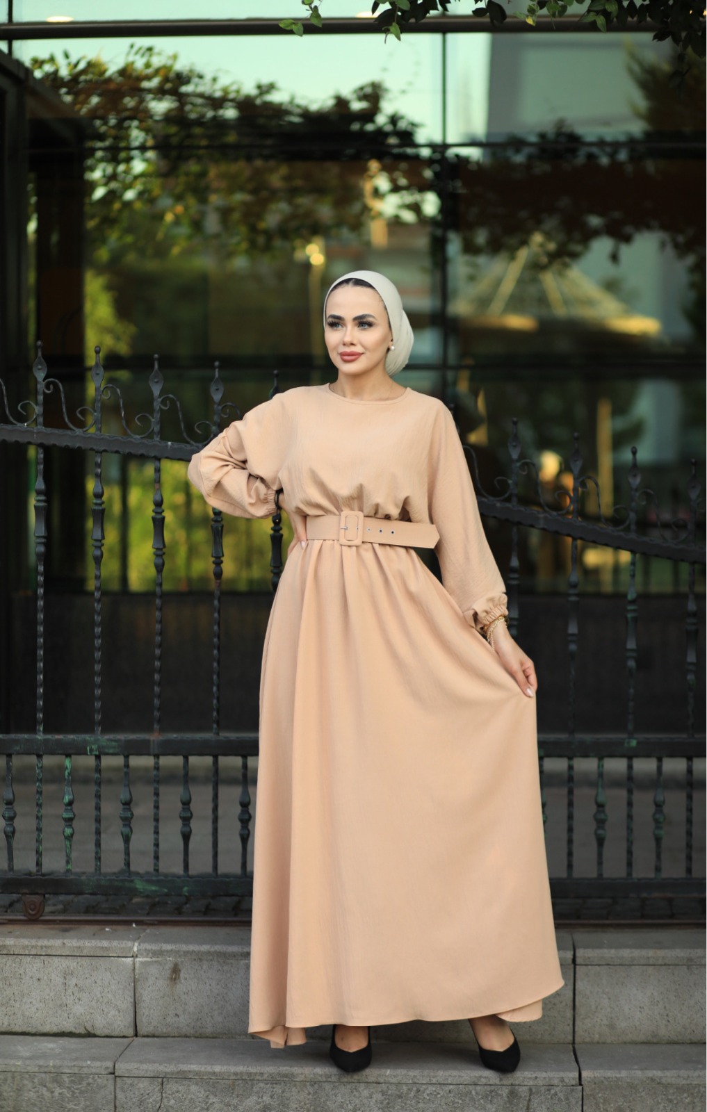 Mevlana model elbise - Görsel 6