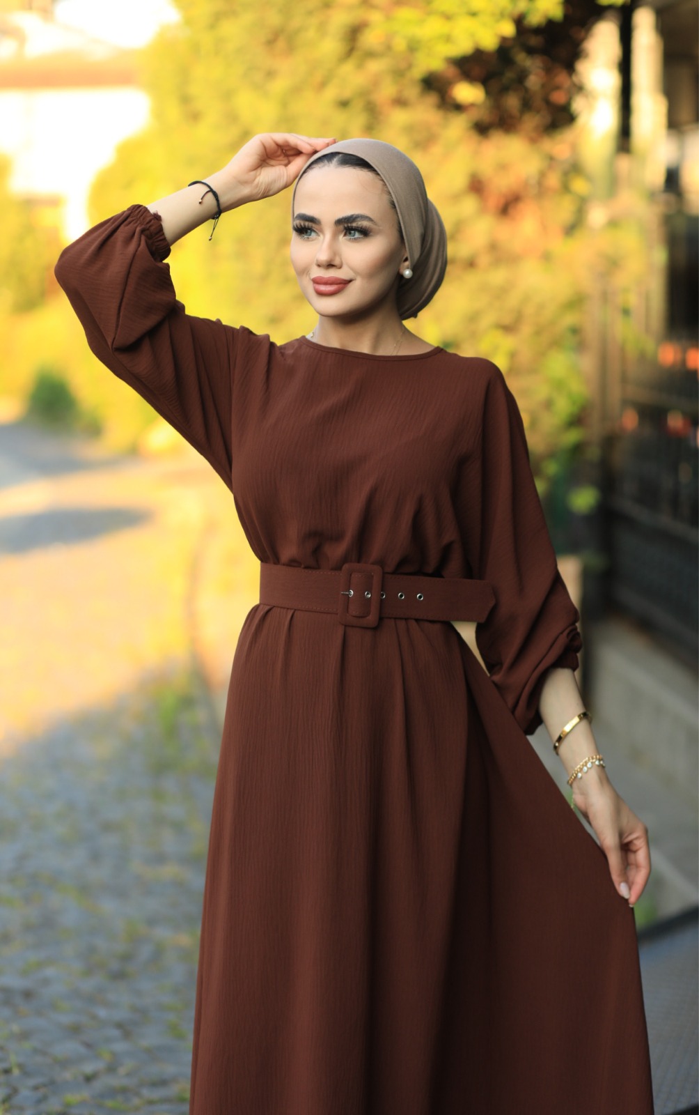 Mevlana model elbise - Görsel 11