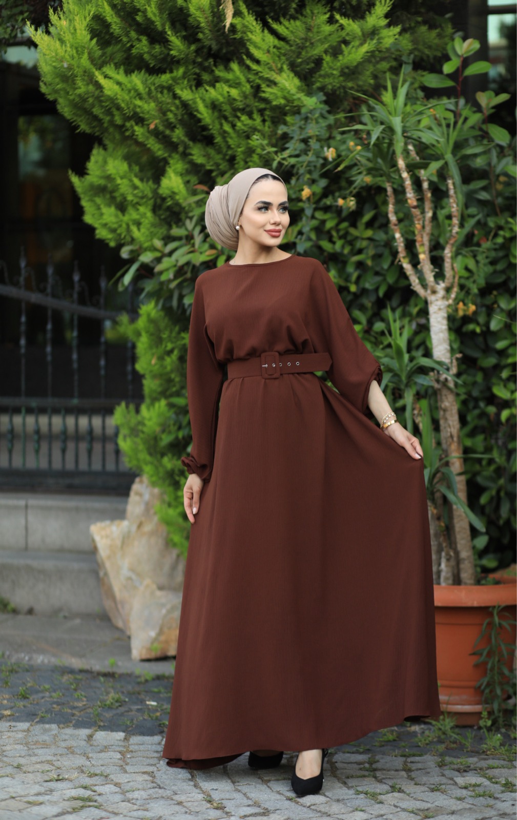 Mevlana model elbise - Görsel 10
