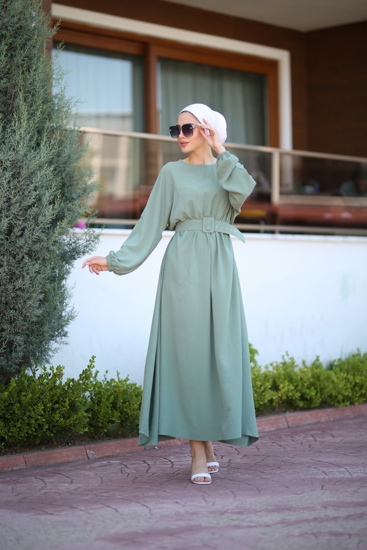 Mevlana model elbise - Görsel 4