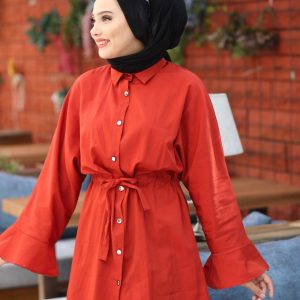 Terikoton bağcıklı tunik