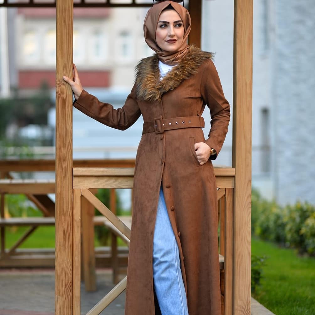 Tam boy kışlık süet Parduse - Görsel 8