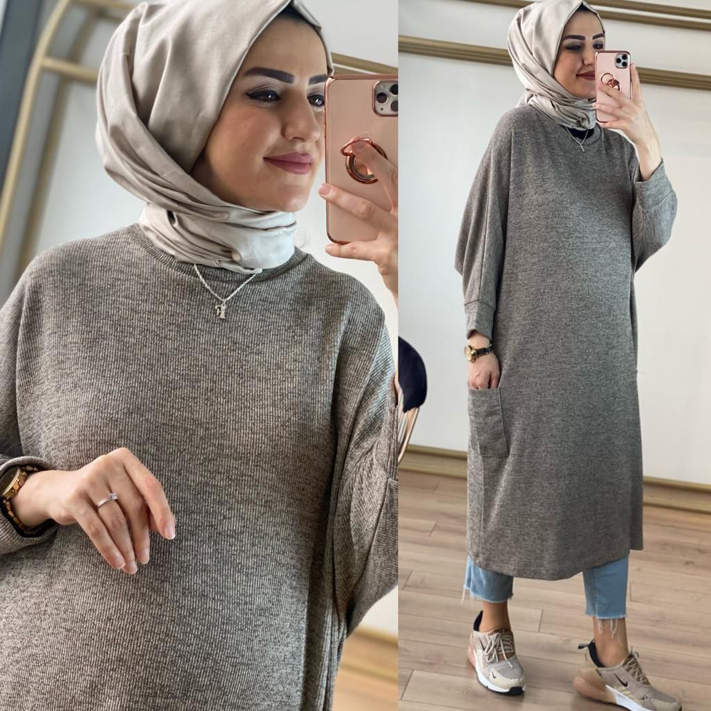 Büyük beden Örme triko tunik