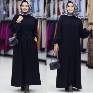 Kuşaklı ferace krep kumaş