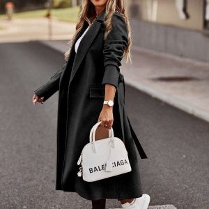 Kuşaklı kaşe  kaban