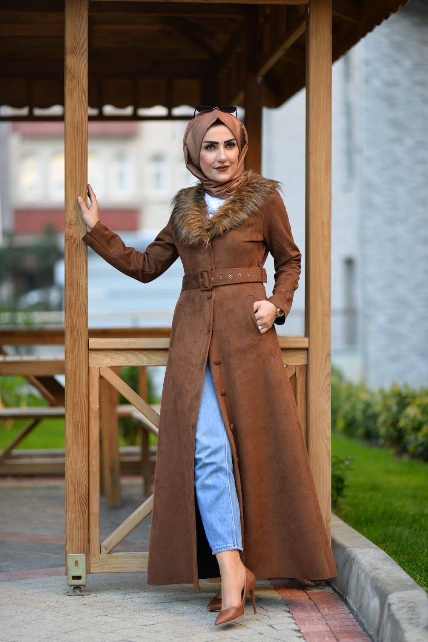 Tam boy süet pardüsü