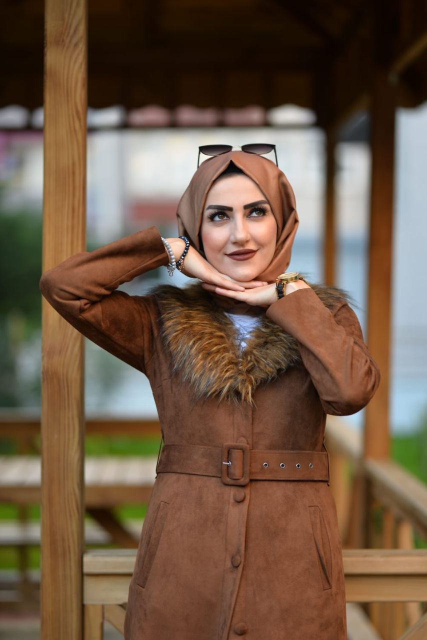 Tam boy süet pardüsü - Görsel 4