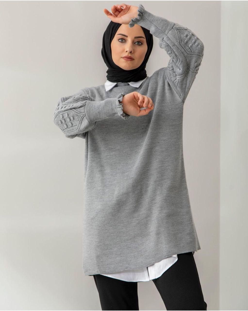 Kışlık triko kumaş tunik - Görsel 2