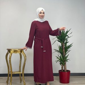 Krep kumaş Abaya elbise