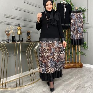 Etekli tunikli takım