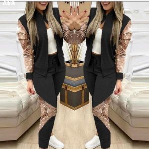 Kolları pull payetli takım