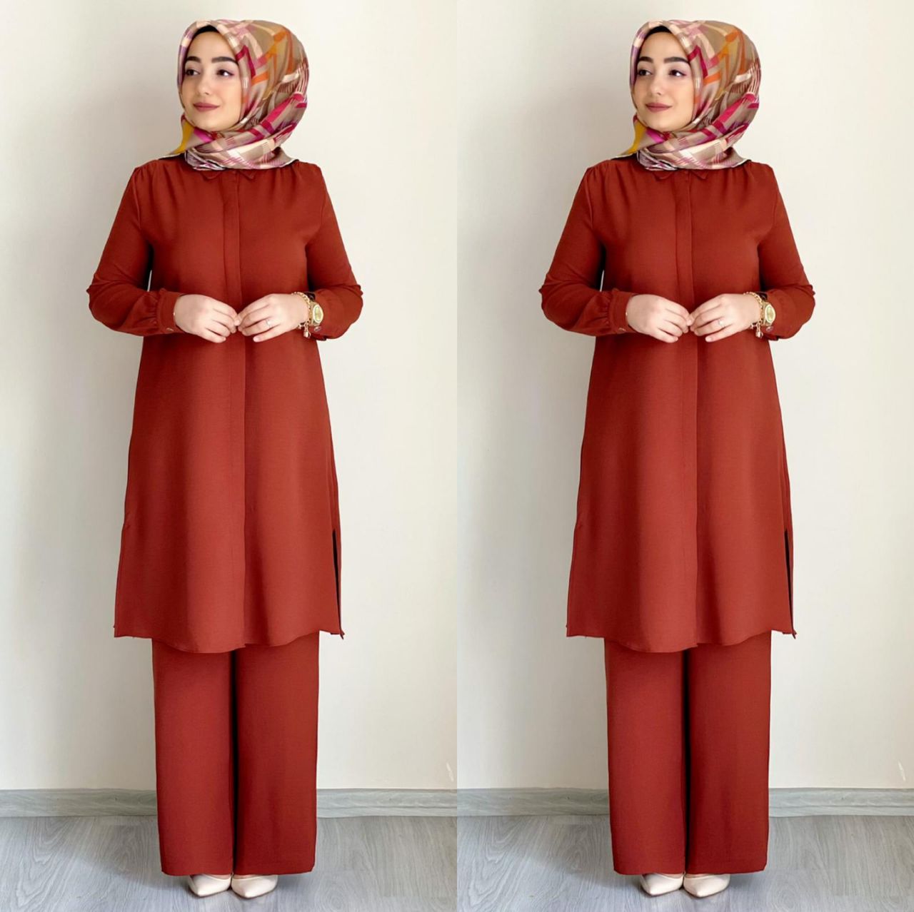 Büyük beden Tunik pantolon takım - Görsel 3