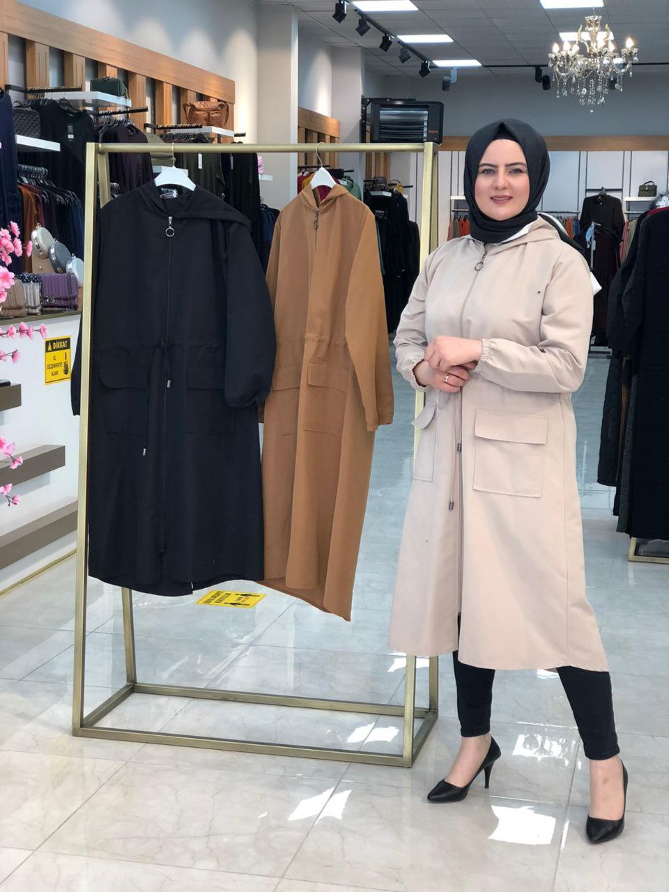 Fermualı trenç büyük beden - Görsel 3