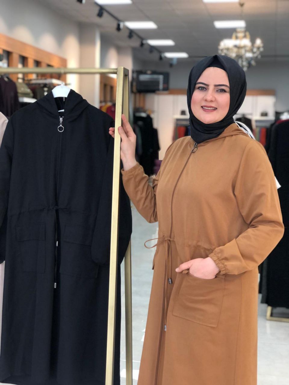 Fermualı trenç büyük beden - Görsel 6