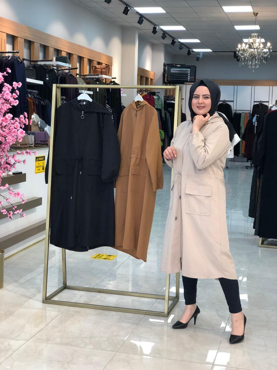 Fermualı trenç büyük beden - Görsel 4