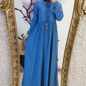 Yeni model yumuşak kot elbise