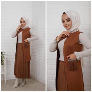 Üçlü kombin etek badi yelek