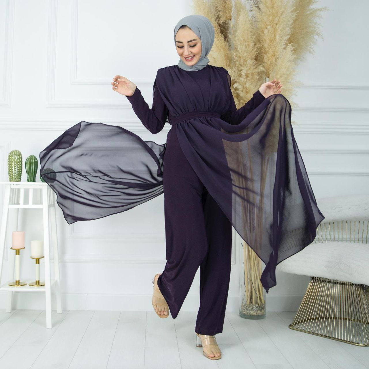 Şifon tulum sandy kumaş - Görsel 7