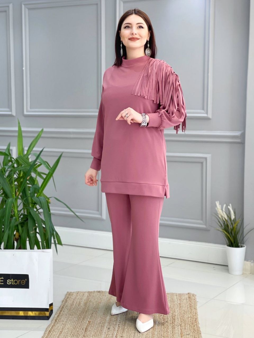 Tunik pantolon takım - Görsel 6