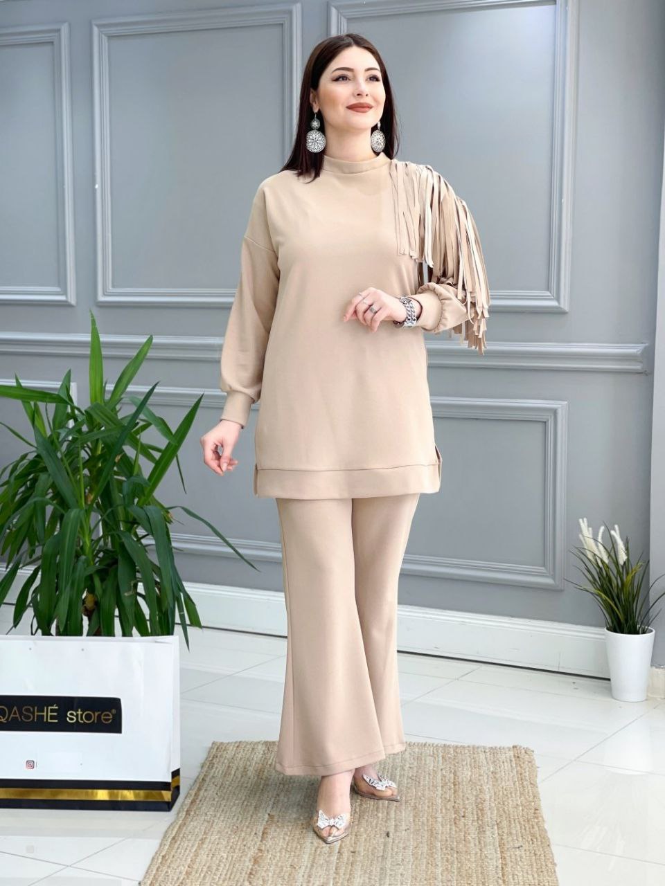 Tunik pantolon takım - Görsel 5