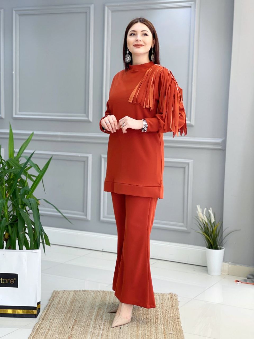 Tunik pantolon takım - Görsel 10