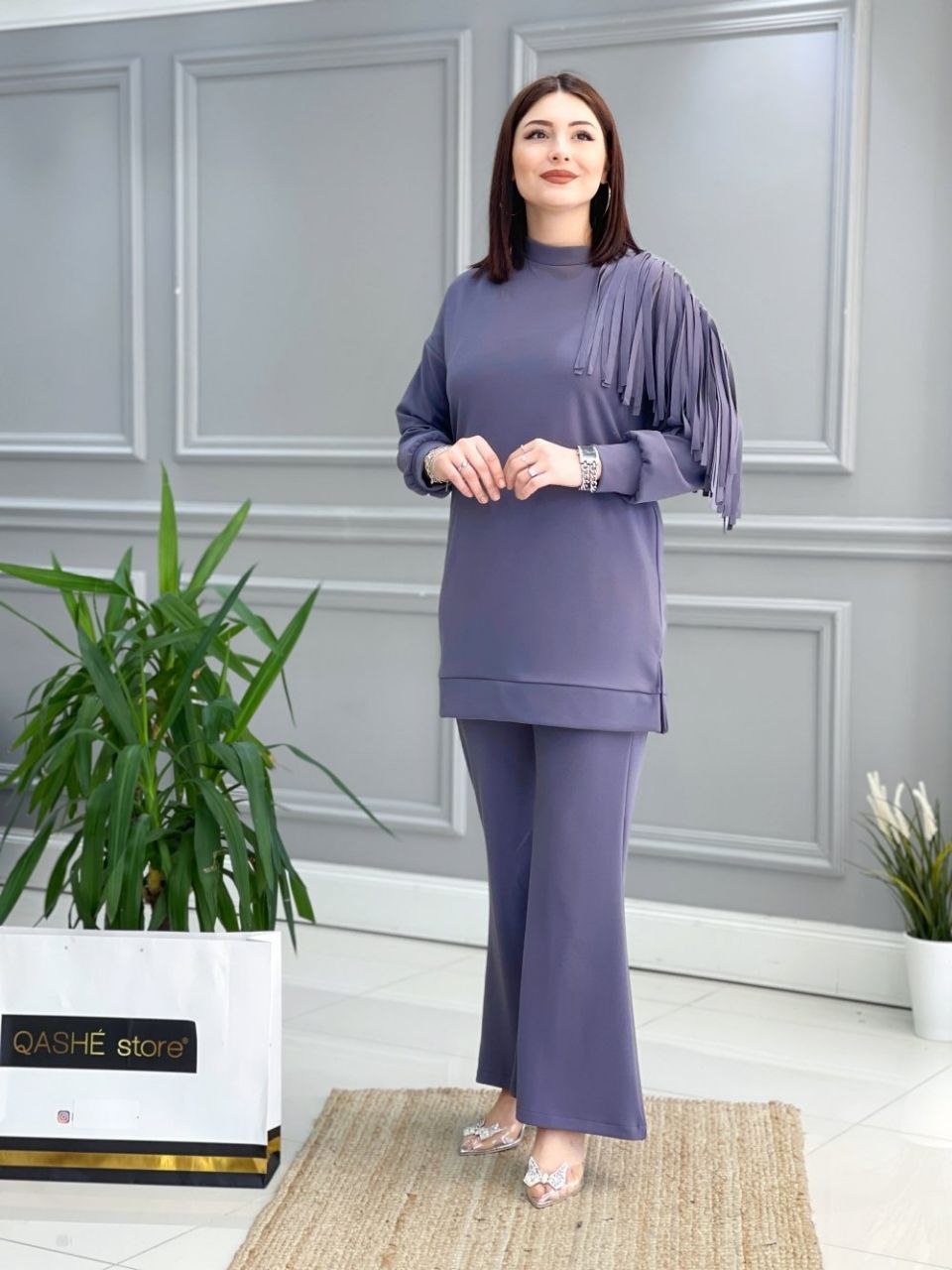 Tunik pantolon takım - Görsel 8