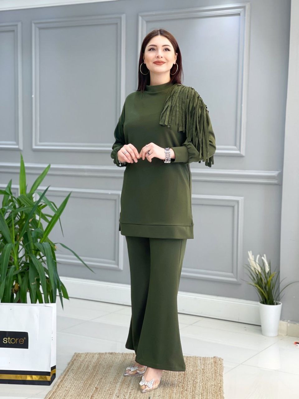 Tunik pantolon takım - Görsel 4