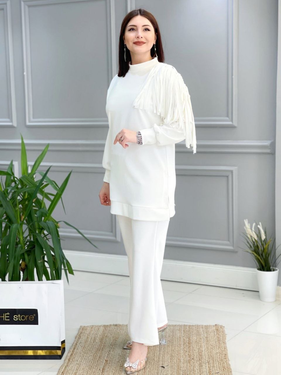 Tunik pantolon takım - Görsel 7