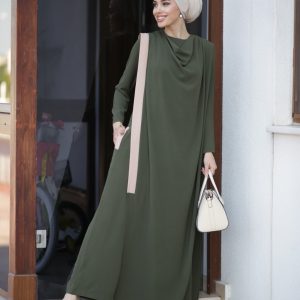 Harika tasarım elbise ayrobin kumaş