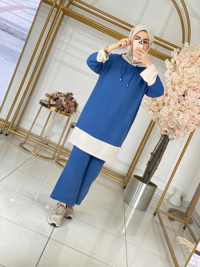 Tunik pantalon takım ayrobin kumaş - Görsel 3