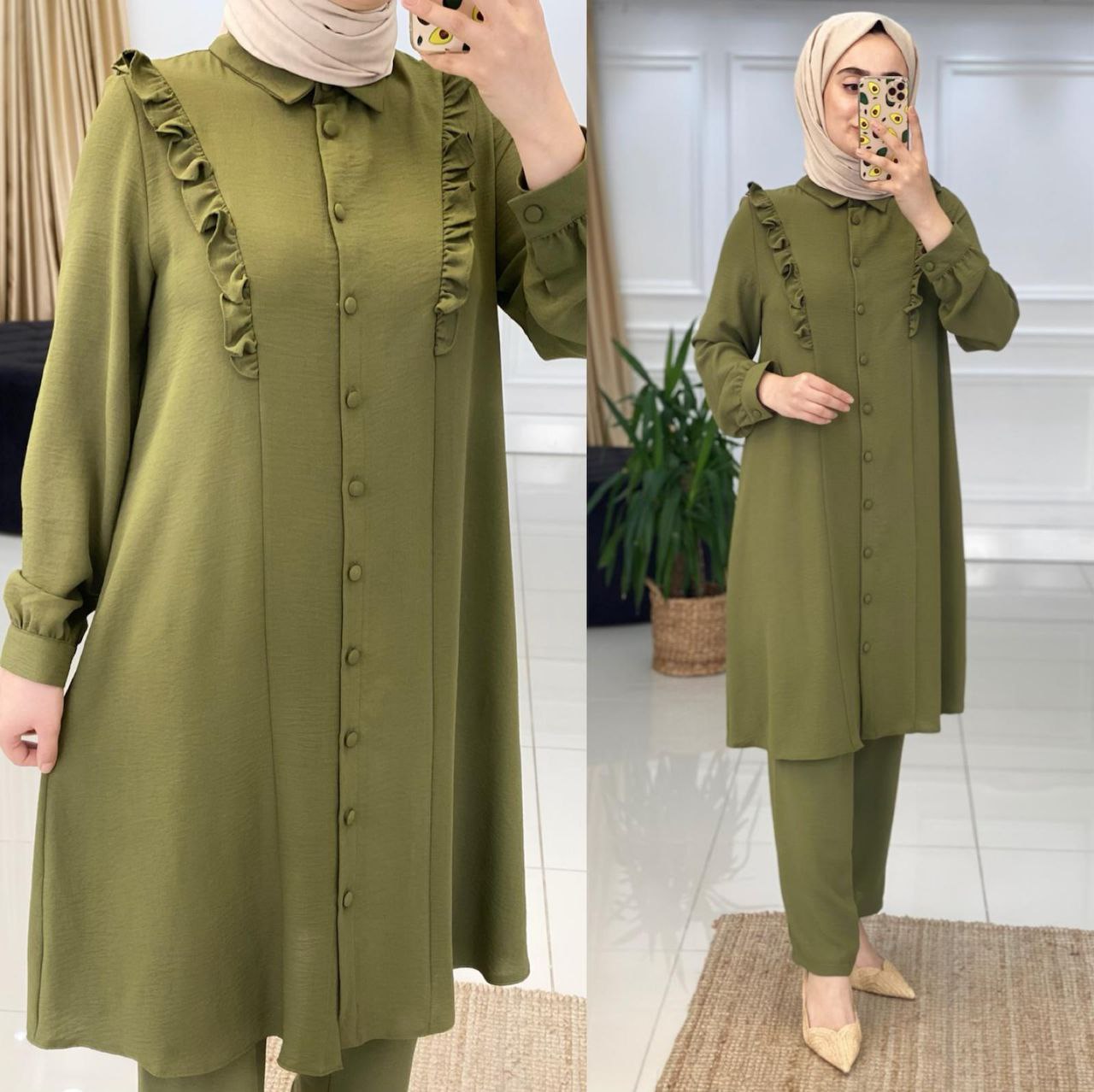 Büyük beden Tunik pantolon takım - Görsel 2