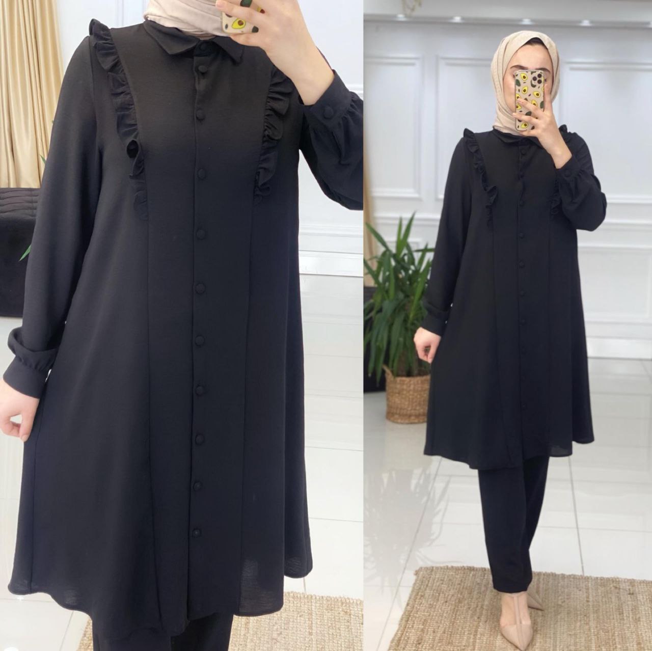 Büyük beden Tunik pantolon takım - Görsel 3