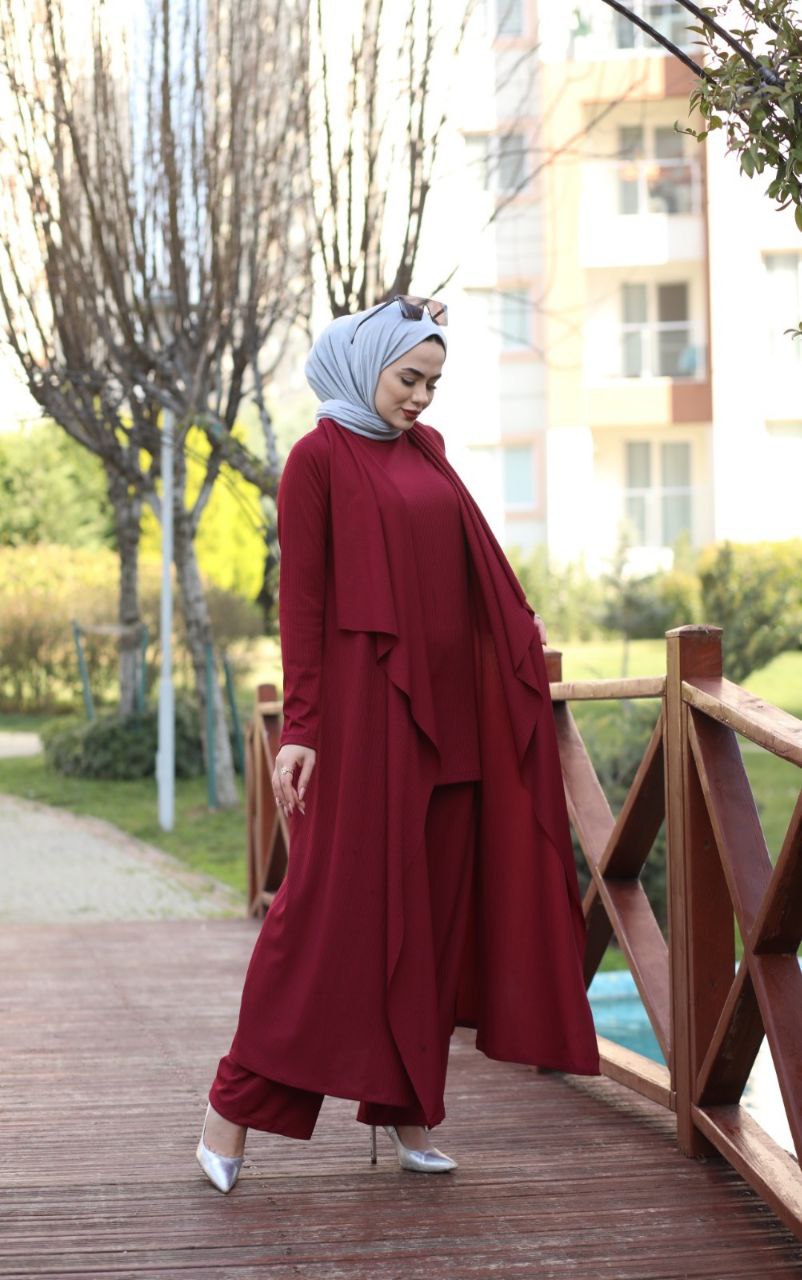 Tunik pantolon hırka 3 lü takım - Görsel 5
