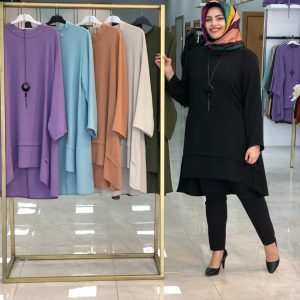 Çift katlı tunik ayrobin kumaş