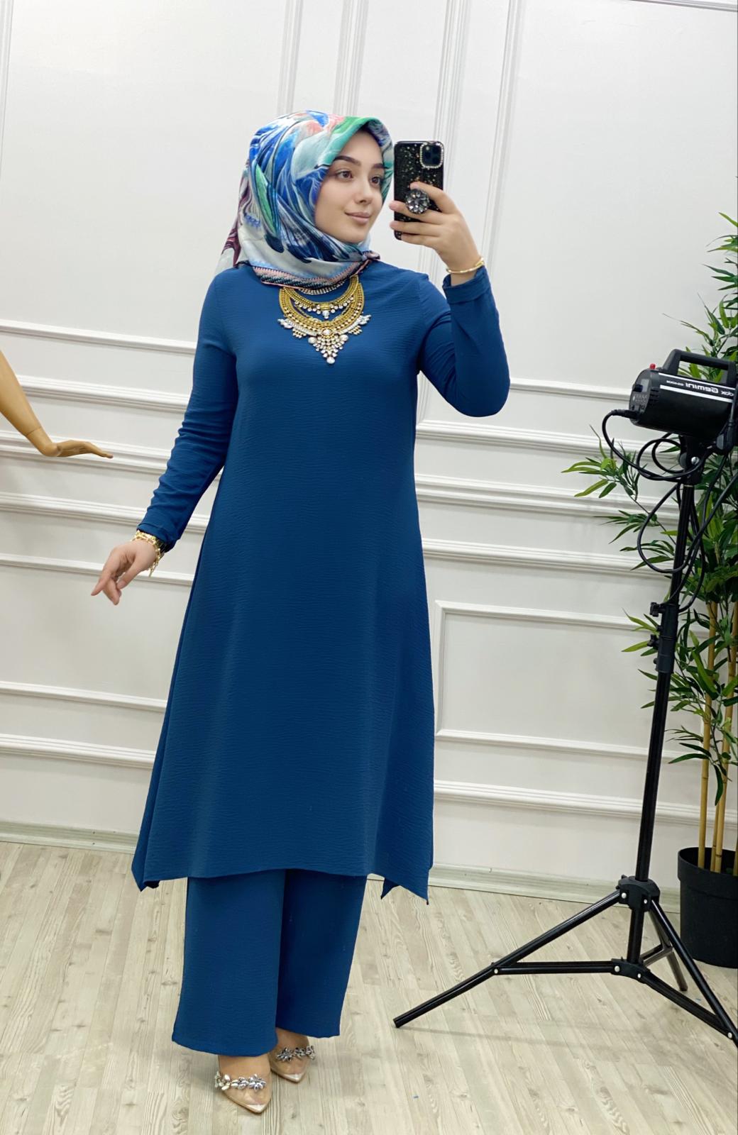 Büyük beden takım ayrobin kumaş - Görsel 11