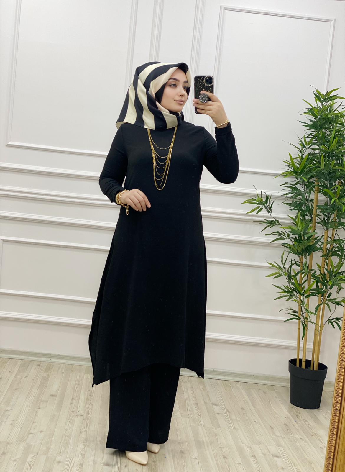 Büyük beden takım ayrobin kumaş - Görsel 2