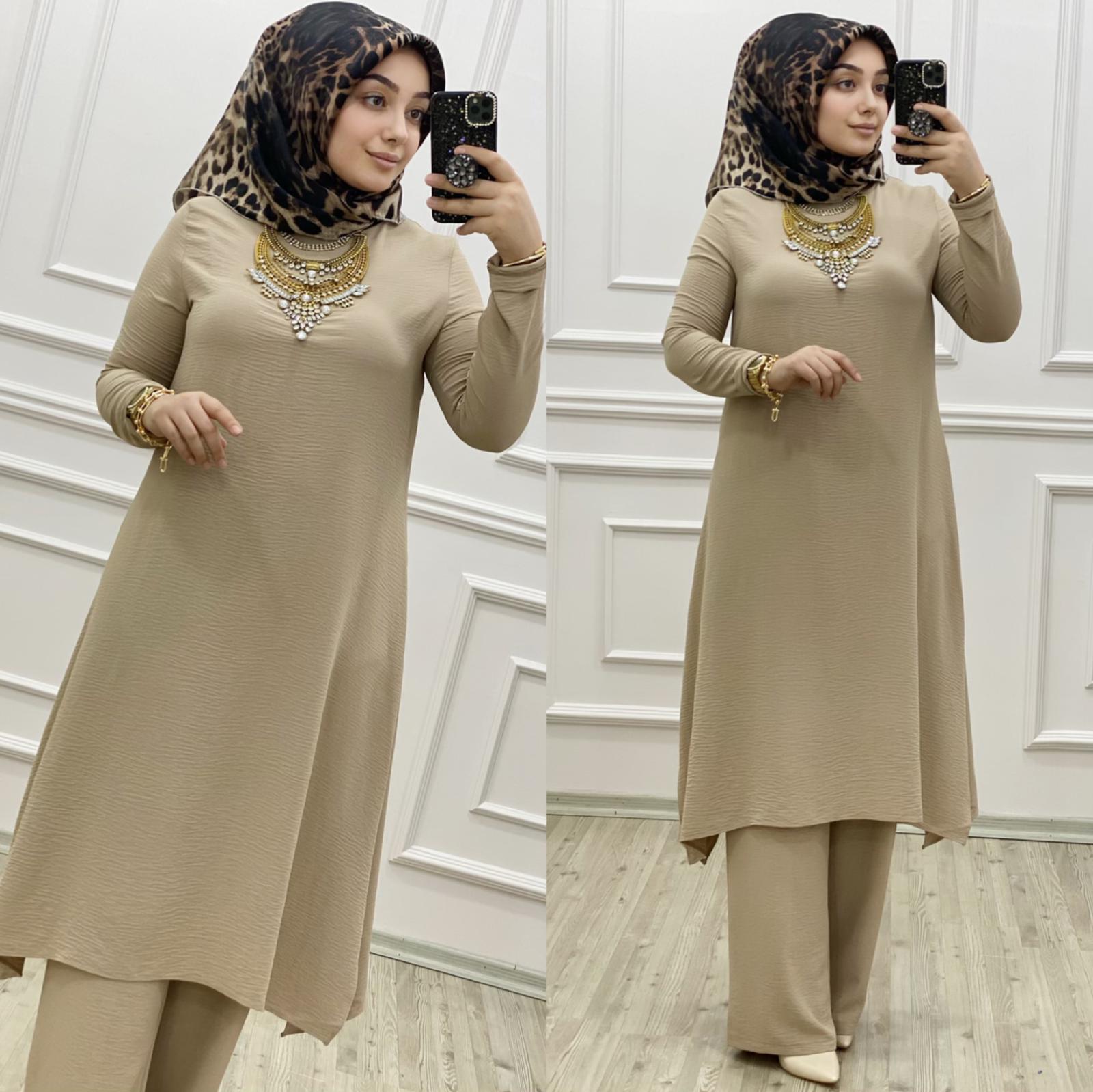 Büyük beden takım ayrobin kumaş - Görsel 6